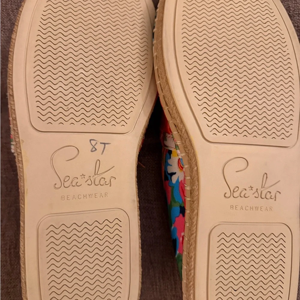 Sea Star Beachwear x Frances Valentine Floral Espadrille Slip On Water Shoe W8 - Picture 3 of 4